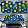 Blue Pineapple Pattern Print Car Sun Shade GearFrost