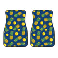 Blue Pineapple Pattern Print Front Car Floor Mats