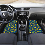 Blue Pineapple Pattern Print Front Car Floor Mats