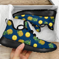 Blue Pineapple Pattern Print Mesh Knit Shoes