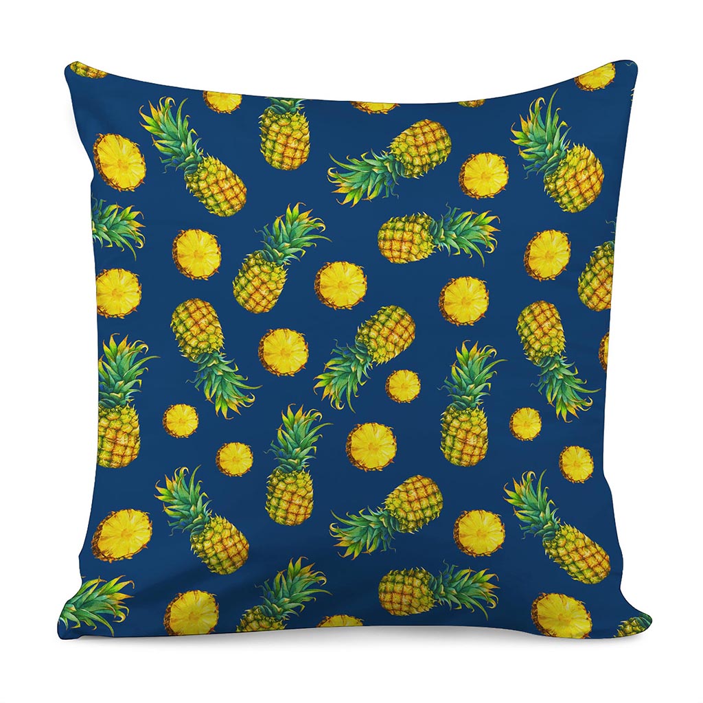 Blue Pineapple Pattern Print Pillow Cover