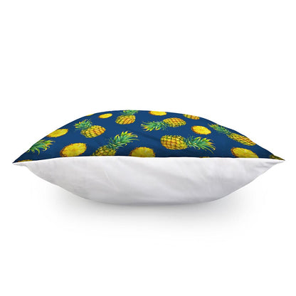 Blue Pineapple Pattern Print Pillow Cover