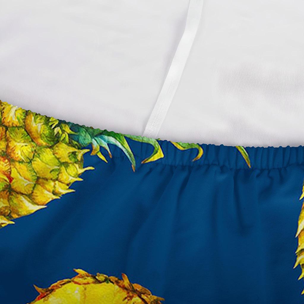 Blue Pineapple Pattern Print Sofa Cover