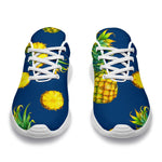 Blue Pineapple Pattern Print Sport Shoes GearFrost