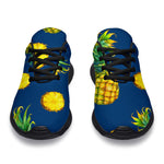 Blue Pineapple Pattern Print Sport Shoes GearFrost