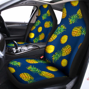 Blue Pineapple Pattern Print Universal Fit Car Seat Covers