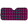 Blue Pink And Black Houndstooth Print Car Sun Shade