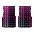 Blue Pink And Black Houndstooth Print Front Car Floor Mats