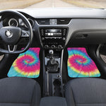 Blue Pink And Yellow Tie Dye Print Front Car Floor Mats