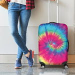 Blue Pink And Yellow Tie Dye Print Luggage Cover