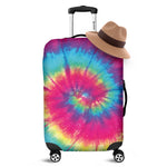 Blue Pink And Yellow Tie Dye Print Luggage Cover