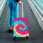 Blue Pink And Yellow Tie Dye Print Luggage Cover
