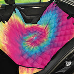 Blue Pink And Yellow Tie Dye Print Pet Car Back Seat Cover