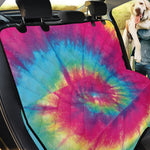 Blue Pink And Yellow Tie Dye Print Pet Car Back Seat Cover