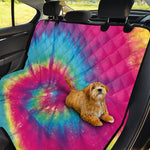Blue Pink And Yellow Tie Dye Print Pet Car Back Seat Cover