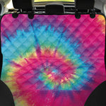 Blue Pink And Yellow Tie Dye Print Pet Car Back Seat Cover