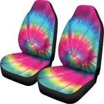 Blue Pink And Yellow Tie Dye Print Universal Fit Car Seat Covers