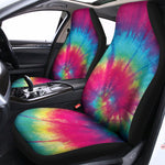 Blue Pink And Yellow Tie Dye Print Universal Fit Car Seat Covers