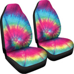 Blue Pink And Yellow Tie Dye Print Universal Fit Car Seat Covers