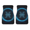 Blue Pisces Zodiac Sign Print Front Car Floor Mats