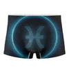 Blue Pisces Zodiac Sign Print Men's Boxer Briefs