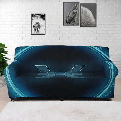Blue Pisces Zodiac Sign Print Sofa Cover