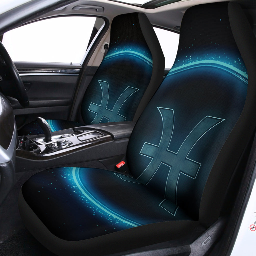 Blue Pisces Zodiac Sign Print Universal Fit Car Seat Covers