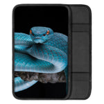 Blue Pit Viper Snake Print Car Center Console Cover