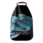 Blue Pit Viper Snake Print Car Seat Organizers