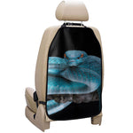 Blue Pit Viper Snake Print Car Seat Organizers