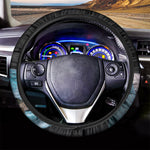 Blue Pit Viper Snake Print Car Steering Wheel Cover