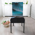 Blue Pit Viper Snake Print Dining Chair Slipcover