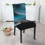 Blue Pit Viper Snake Print Dining Chair Slipcover