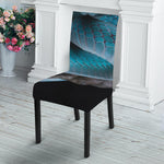 Blue Pit Viper Snake Print Dining Chair Slipcover