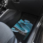 Blue Pit Viper Snake Print Front and Back Car Floor Mats