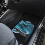 Blue Pit Viper Snake Print Front Car Floor Mats