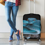 Blue Pit Viper Snake Print Luggage Cover
