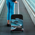 Blue Pit Viper Snake Print Luggage Cover