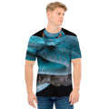 Blue Pit Viper Snake Print Men's T-Shirt