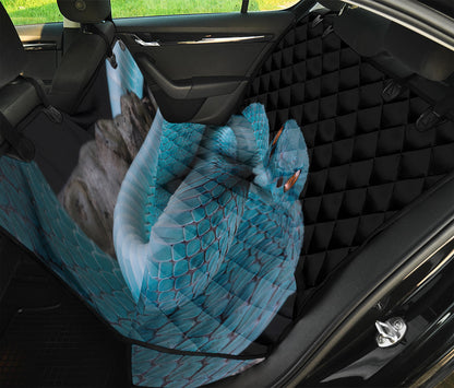 Blue Pit Viper Snake Print Pet Car Back Seat Cover