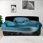 Blue Pit Viper Snake Print Sofa Cover