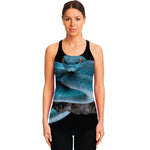 Blue Pit Viper Snake Print Women's Racerback Tank Top