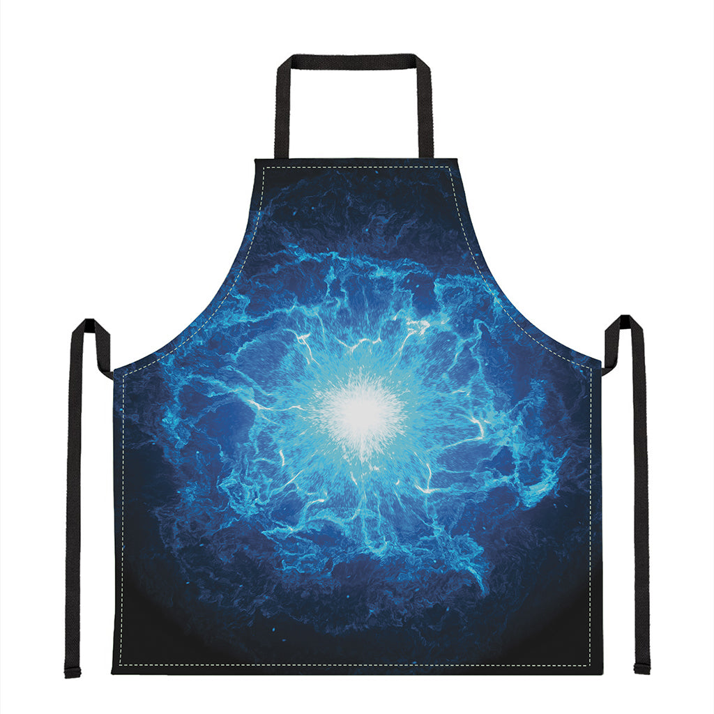 Blue Plasma Energy Print Apron