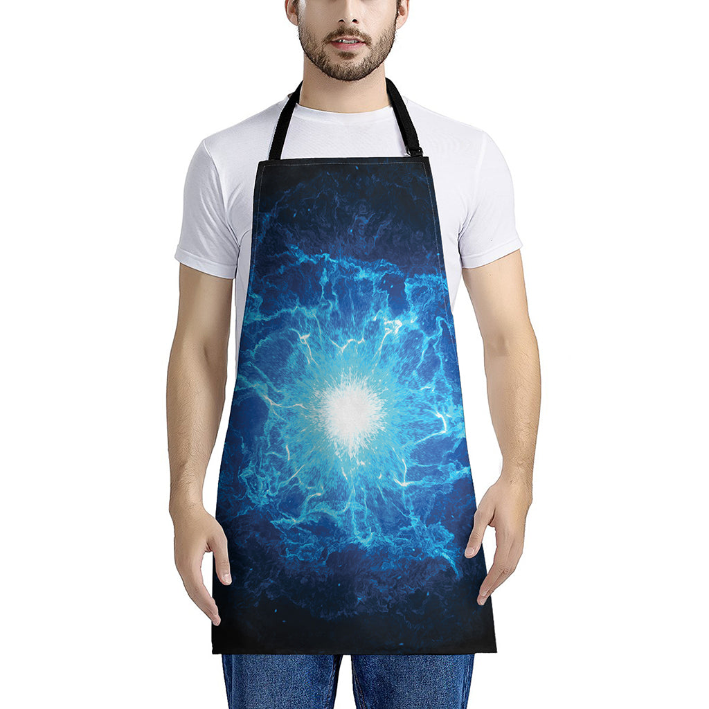 Blue Plasma Energy Print Apron