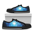 Blue Plasma Energy Print Black Low Top Sneakers