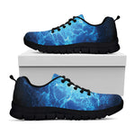 Blue Plasma Energy Print Black Sneakers