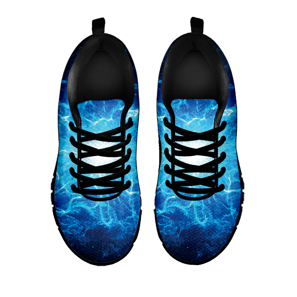 Blue Plasma Energy Print Black Sneakers