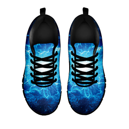 Blue Plasma Energy Print Black Sneakers