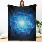 Blue Plasma Energy Print Blanket