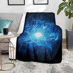 Blue Plasma Energy Print Blanket